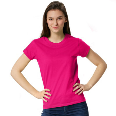 B&Q -  T-ShirtPlain Top For Women -304204Pink Xxl