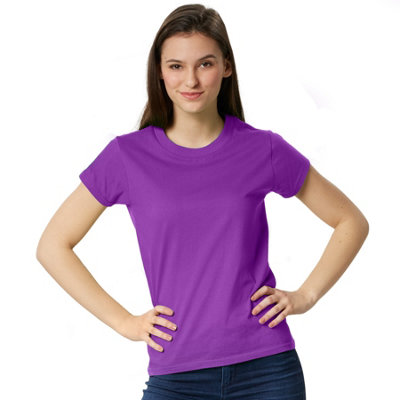B&Q -  T-ShirtPlain Top For Women -304207Purple L