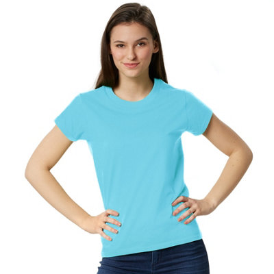 B&Q -  T-ShirtPlain Top For Women -304210Light Blue S