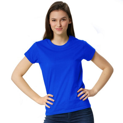 B&Q -  T-ShirtPlain Top For Women -304219Blue Xxl