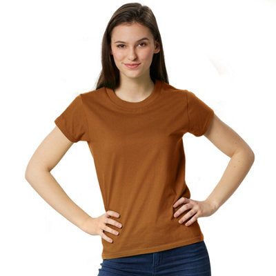 B&Q -  T-ShirtPlain Top For Women -304226Brown M