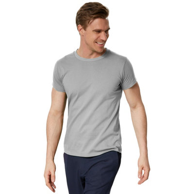 B&Q -  T-ShirtBasic Top For Men -304304Light Grey Xxl