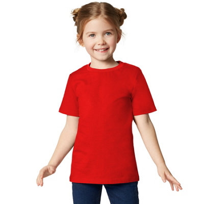 B&Q -  T-ShirtUnisex Top For Children -304337Red 128 (8-10Y)