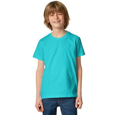 B&Q -  T-ShirtUnisex Top For Children -304372Turquoise 128 (8-10Y)
