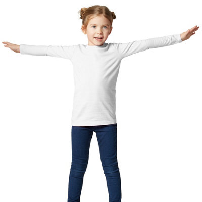 B&Q -  Children  Long-Sleeved Top -304402White 128 (8-10Y)