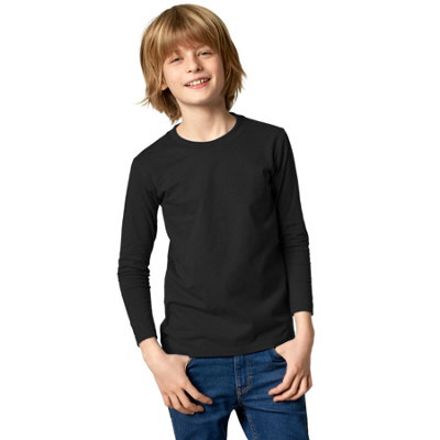 B&Q -  Children  Long-Sleeved Top -304412Black 128 (8-10Y)