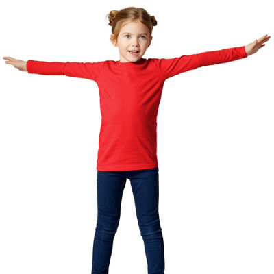 B&Q -  Children  Long-Sleeved Top -304420Red 104 (3-4Y)