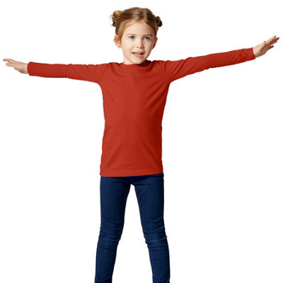 B&Q -  Children  Long-Sleeved Top -304425Burgundy 104 (3-4Y)
