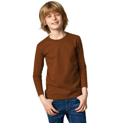 B&Q -  Children  Long-Sleeved Top -304460Brown 104 (3-4Y)