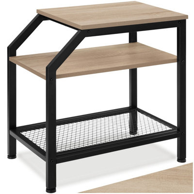Tectake Bedside Table PlymouthIndustrial StyleWith 2 ShelvesGrid Shelf36.5 X 58.5 X 59.5 CmIndustrial Wood LightOak Sonoma from B&Q