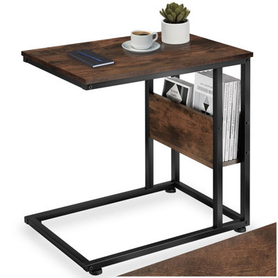 Tectake Bedside Table WiganIndustrial StyleWith Side Compartment55 X 36.5 X 60 CmIndustrial Wood DarkRustic from B&Q