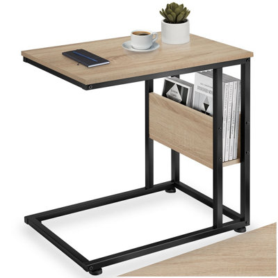 Tectake Bedside Table WiganIndustrial StyleWith Side Compartment55 X 36.5 X 60 CmIndustrial Wood LightOak Sonoma from B&Q
