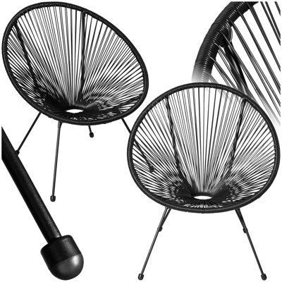 B&Q -  Garden Chairs In Retro Design (Set Of 2)Black1