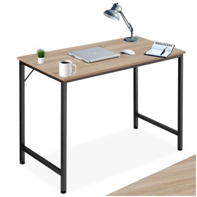 Tectake Desk JenkinsComputerWritingStudy Table 100 CmIndustrial Wood LightOak Sonoma from B&Q