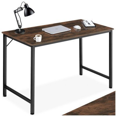 Tectake Desk JenkinsComputerWritingStudy Table 120 CmIndustrial Wood DarkRustic from B&Q