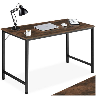 Tectake Desk JenkinsComputerWritingStudy Table 140 CmIndustrial Wood DarkRustic from B&Q