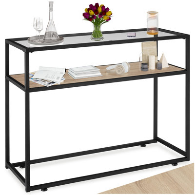B&Q -  Console Table Kilkenny  Industrial Wood LightOak Sonoma