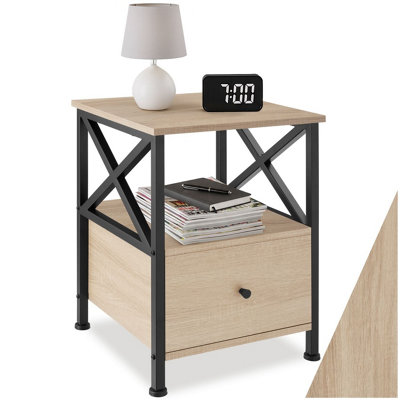 B&Q -  Bedside Table Falkirk  Industrial Wood LightOak Sonoma