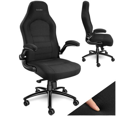 Tectake Office Chair Springsteen With Ergonomic ShapeThick Padding And Stepless Height AdjustmentBlack from B&Q
