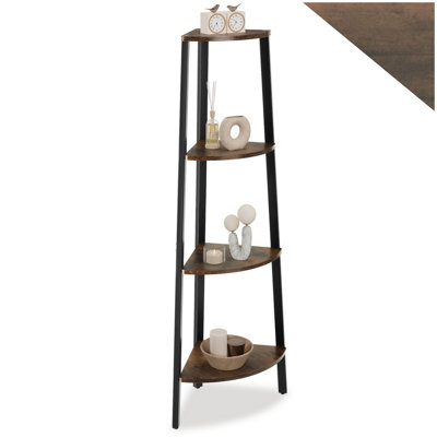 B&Q -  Corner Shelf Newbridge4 Levels Industrial Wood DarkRustic