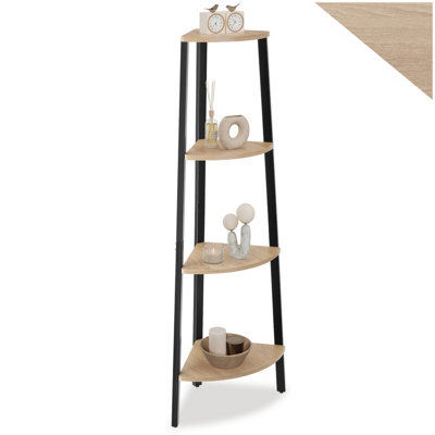 Tectake Corner Shelf Newbridge4 Levels Industrial Wood LightOak Sonoma from B&Q
