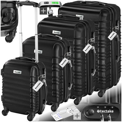 B&Q -  Suitcase Set Mila4 Hard-Shell SuitcasesIncluding Luggage Scales And Tags  Black