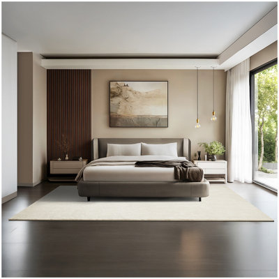 Tectake Rug Zonelle Short Pile And Ultra-Soft Carpet In Rectangular Or Round Design 200 X 290 CmCream from B&Q