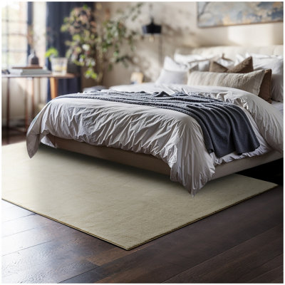 Tectake Rug Zonelle Short Pile And Ultra-Soft Carpet In Rectangular Or Round Design 120 X 170 CmBeige from B&Q