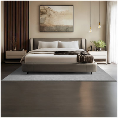 Tectake Rug Zonelle - Short Pile And Ultra-Soft, Rectangular Or Round 160 X 230 Cm - Grey