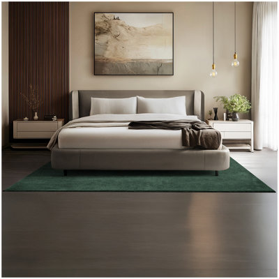 Tectake Rug Zonelle Short Pile And Ultra-Soft Carpet In Rectangular Or Round Design 160 X 230 CmGreen from B&Q