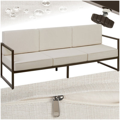 Tectake Garden Furniture ComosaFor 3 PeopleXxl Padding1 SofaBrown/beige1 from B&Q