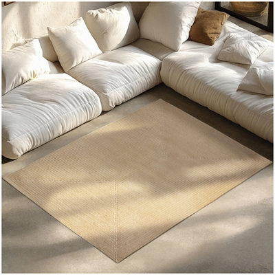 Tectake Jute Rug In Boho StyleDurable And Easy-CareSuitable For Indoor And Outdoor Use 120 X 170 CmBrown from B&Q