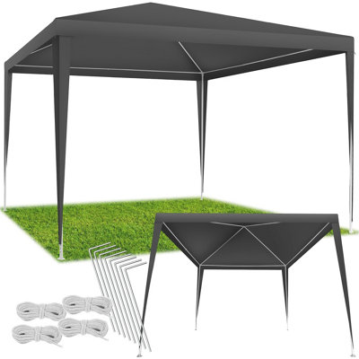 Tectake Gazebo Farah-  Water ResistantPlug-In System3X3M 300 X 300 X 250 CmGrey from B&Q