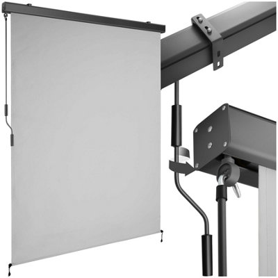 Tectake Vertical Awning EloiseInstallation Materials IncludedRetractableUv Blocking 140 X 250 CmLight Grey from B&Q