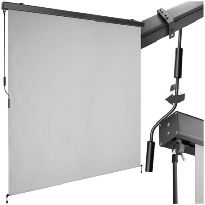 Tectake Vertical Awning EloiseInstallation Materials IncludedRetractableUv Blocking 180 X 250 CmLight Grey from B&Q