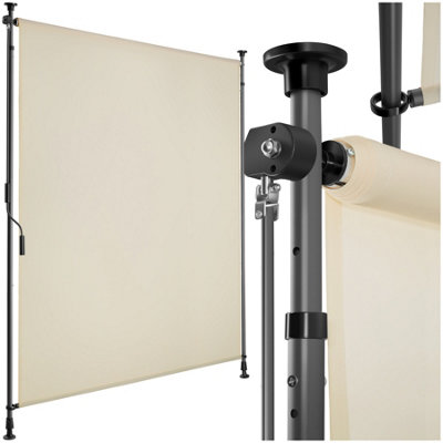 Tectake Retractable Awning TaijaTooless InstallationWith Hand CrankRetractable And Uv Blocking 120 X 310 CmBeige from B&Q