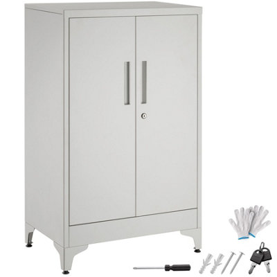 Tectake Blake Filing CabinetMagnetic ClosureAdjustable ShelvesPer PieceGrey from B&Q
