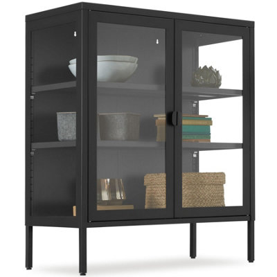 B&Q -  Metal Display Case 80 CmBlack