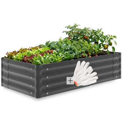 B&Q -  Salvia Raised BedGalvanizedVarious Sizes 120 X 60 X 30 CmGrey