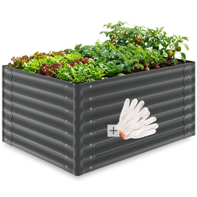 B&Q -  Blomma Raised BedGalvanizedVarious Sizes 120 X 100 X 62 CmAnthracite