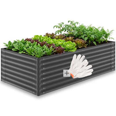 B&Q -  Blomma Raised BedGalvanizedVarious Sizes 200 X 100 X 62 CmAnthracite