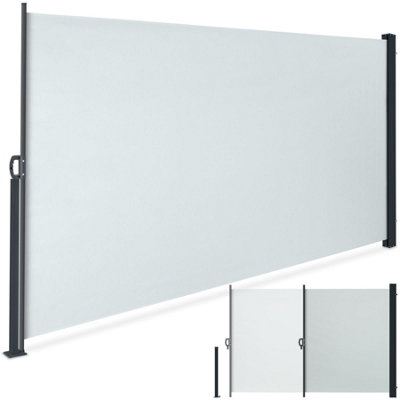 Tectake Extendable Side Awning With Roll-Up MechanismOpaque 300 X 160 CmGrey from B&Q