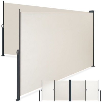 Tectake Extendable Double-Sided Awning With Roll-Up Mechanism 180 X 600 CmBeige from B&Q