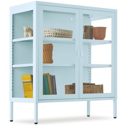 B&Q -  Metal Display Case 80 CmGrey/blue