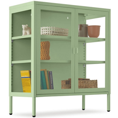 B&Q -  Metal Display Case 80 CmSage Green