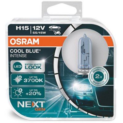 Osram Cool Intense H15, +20% More Brightness, Up To 3,700K, Halogen Headlight Lamp, Led Look, Duo Box (2 Lamps) 64176Cbn-Hcb Blue 4062172215008 - Image 6