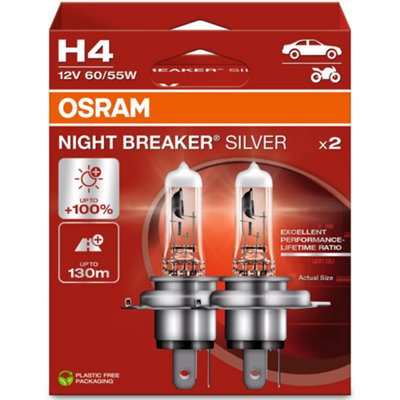 2x OSRAM H4 Night Breaker Silver Bulbs For DACIA SANDERO 1.5 dCi 05.10- - Image 8