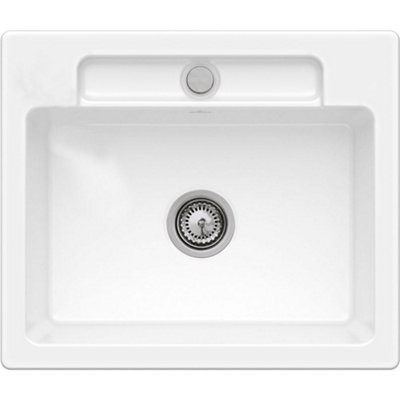 Villeroy-Boch Villeroy & Boch Siluet 60 S Flat 1.0 Bowl Titanceram Inset/flush Kitchen Sink600 X 510 X 220 mmWhite (No Waste Included) from B&Q