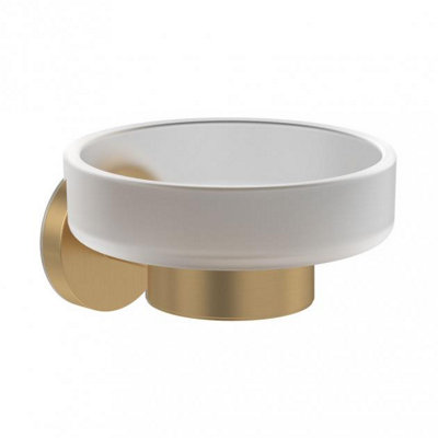 B&Q -  Elements Tender Wall Mounted  Soap Dish Brushed Gold