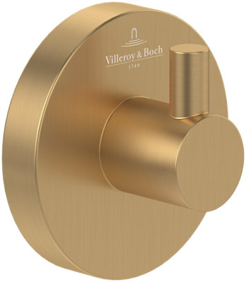 Villeroy & Boch Elements Tender Robe Hook Brushed Gold from B&Q